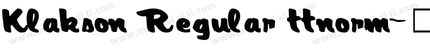 Klakson Regular ttnorm字体转换
